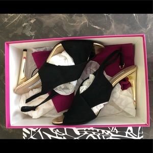 Diane von Furstenberg Black Suede Stilettos Size 8